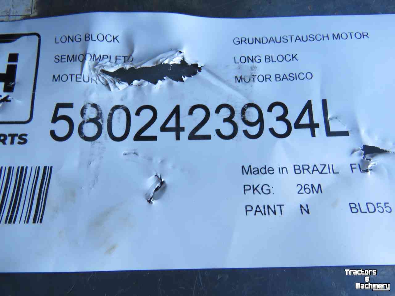 Motor FPT NEF Long Blok 6-cil parts no:5802423934L