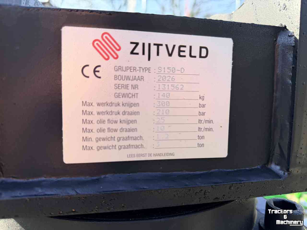 Sloopgrijper / Sorteergrijpers / Grijper Zijtveld s150-d