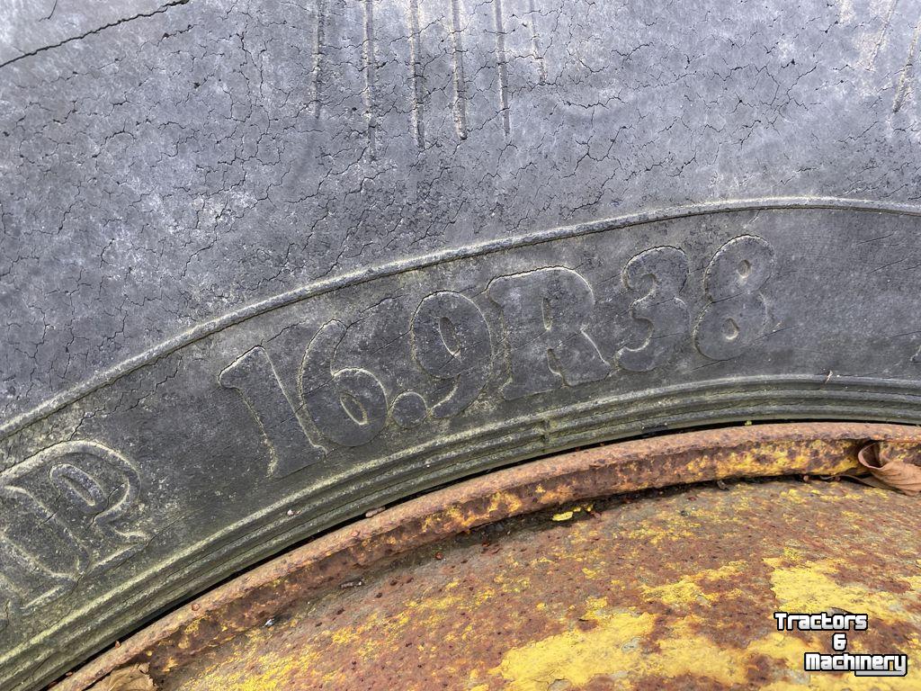 Wielen, Banden, Velgen & Afstandsringen John Deere Set dubbellucht 16,9R38 draaispindel