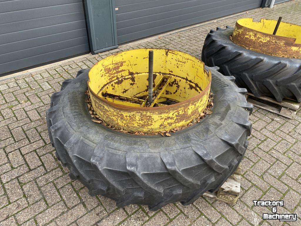 Wielen, Banden, Velgen & Afstandsringen John Deere Set dubbellucht 16,9R38 draaispindel