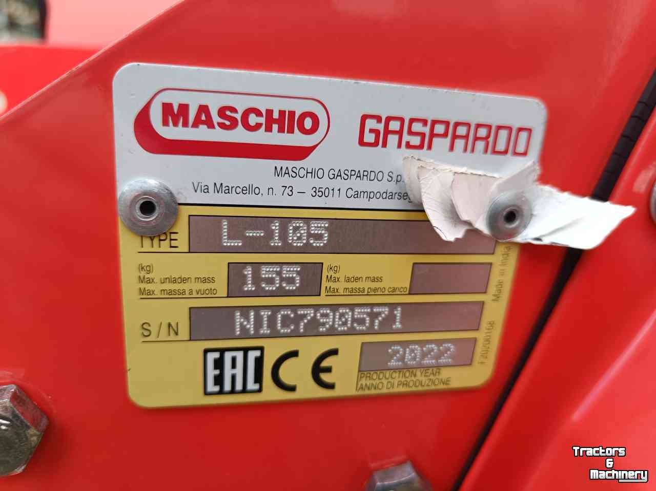 Grondfrees Maschio L105 grondfrees
