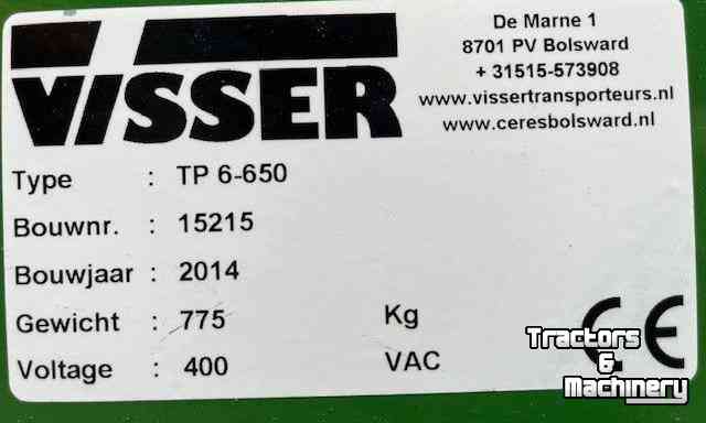 Transportband Visser Transportband / Transporteur 700x65