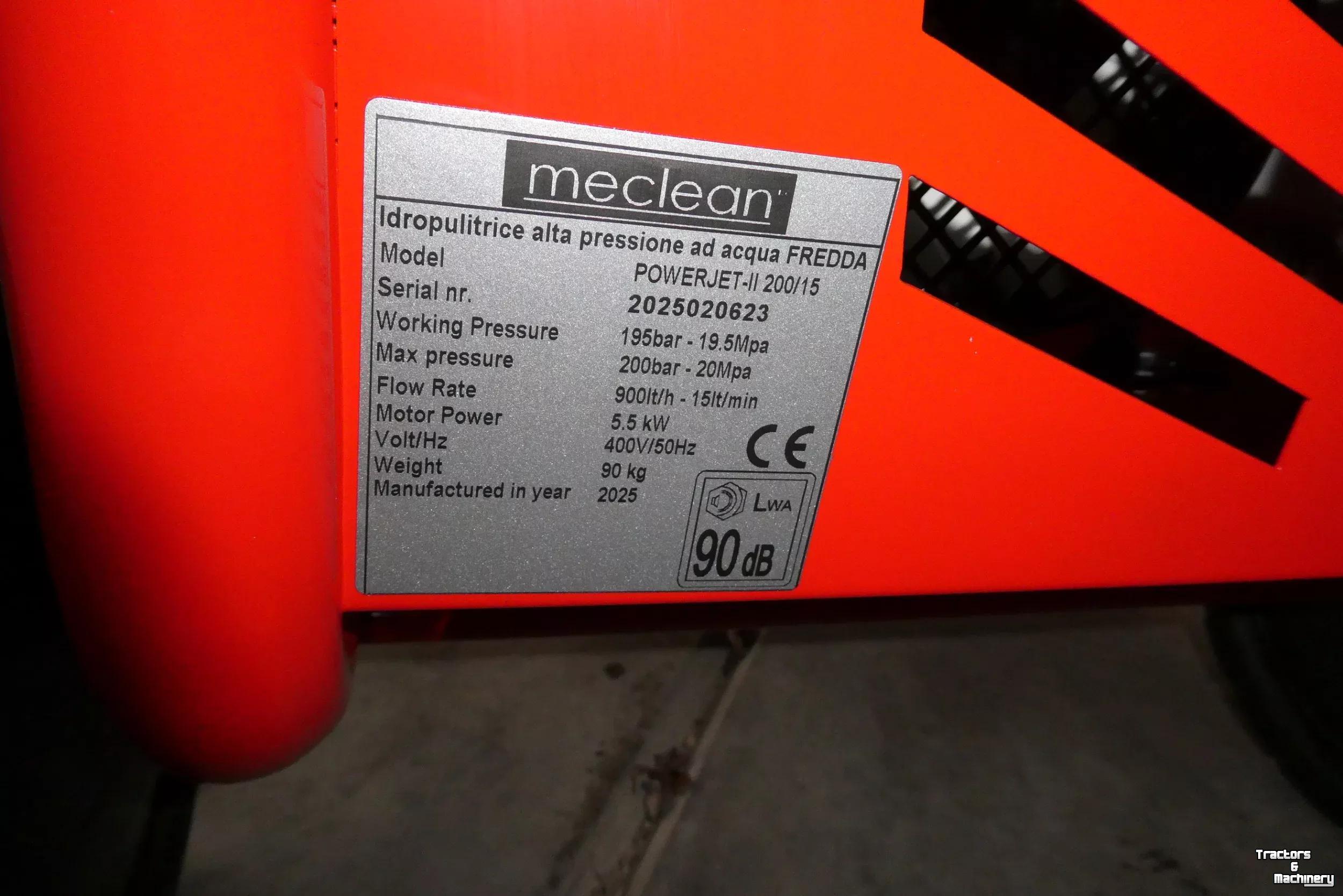 Hogedrukreiniger Warm/Koud Meclean Powerjet-2 200/15 Hogedrukreiniger