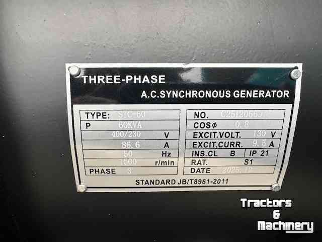 Aggregaat / Generator  kawakenki  60 kva