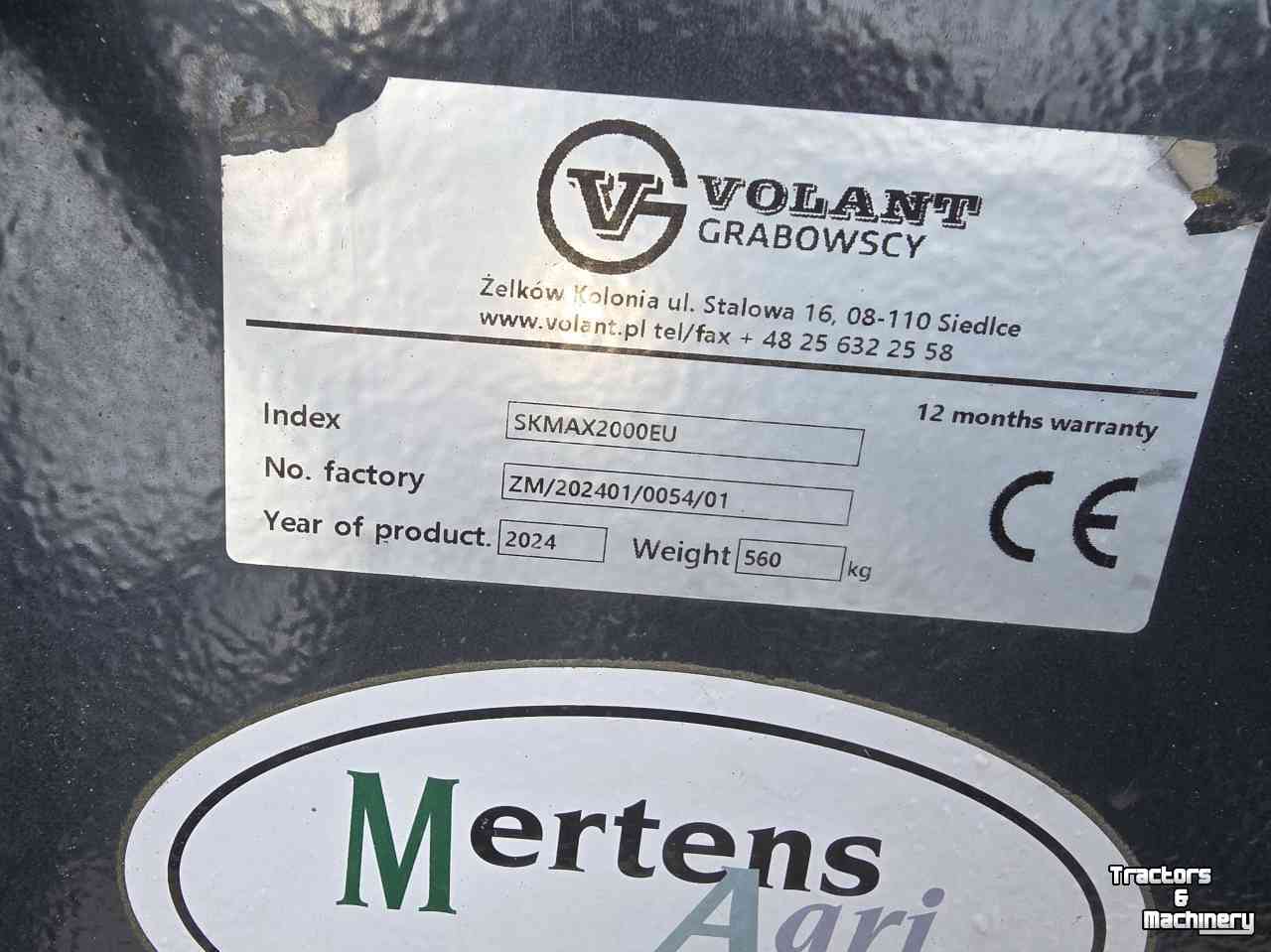 Voorladerbak  Volant Pelikaanbak 200 cm Euro aansluiting
