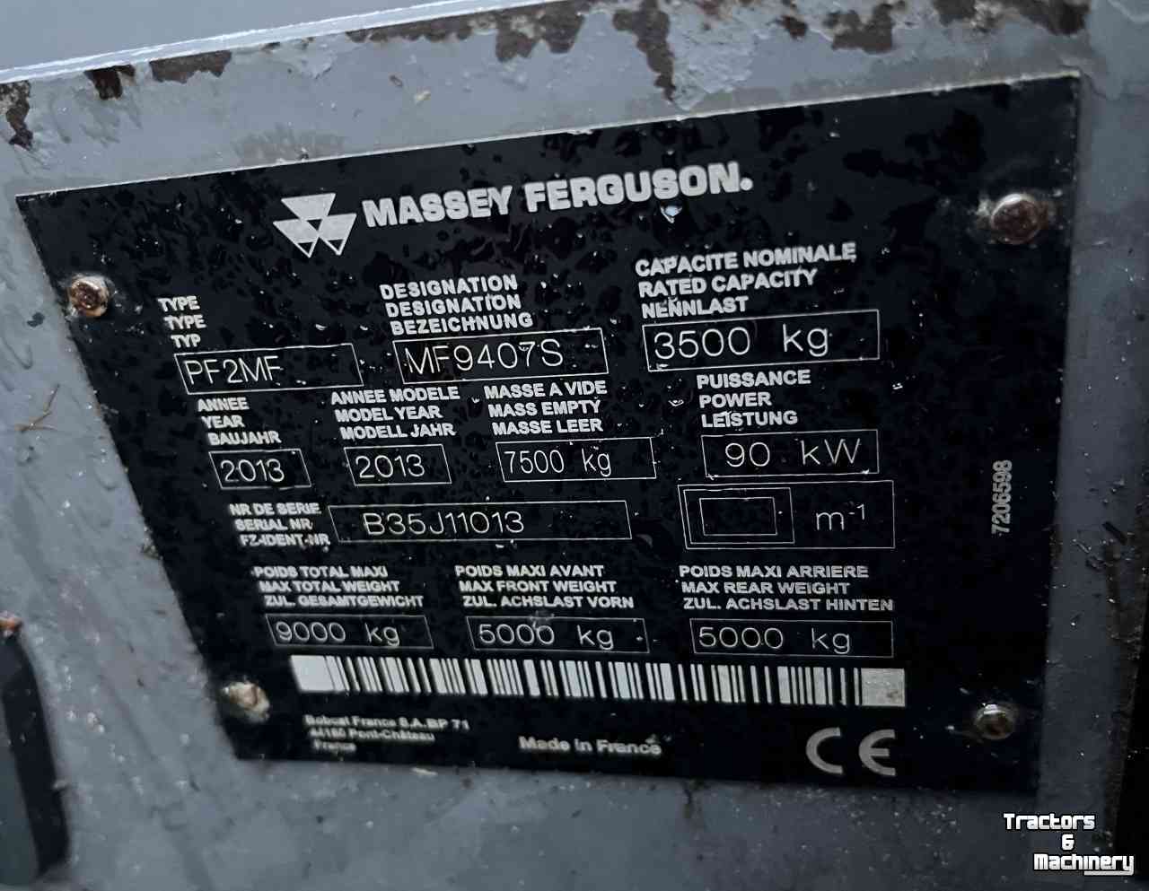 Verreiker Massey Ferguson 9407S Xtra verreiker