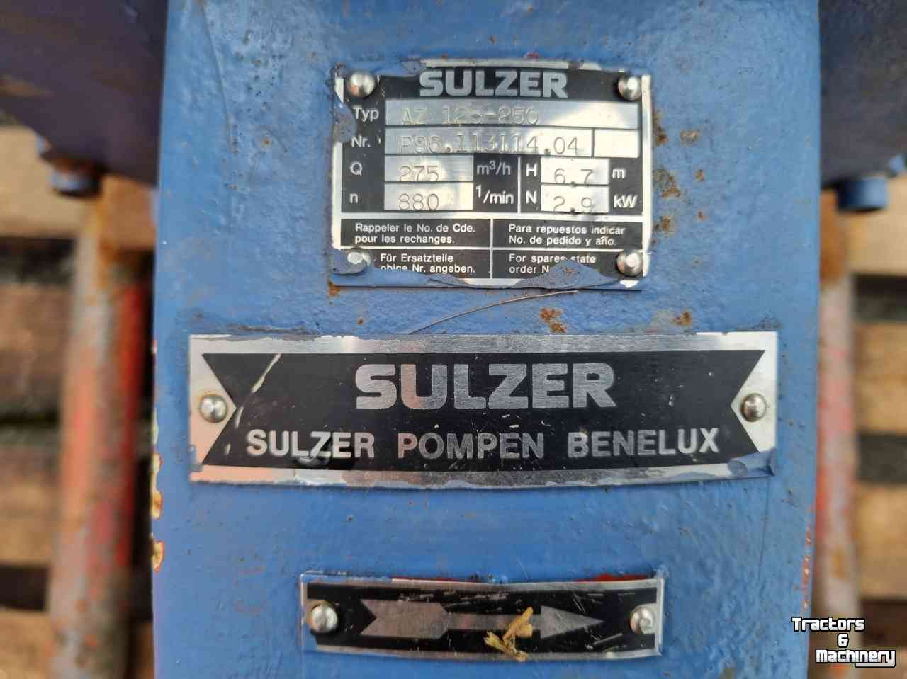 Beregeningspomp  Sulzer AZ 125-250 aftakaspomp