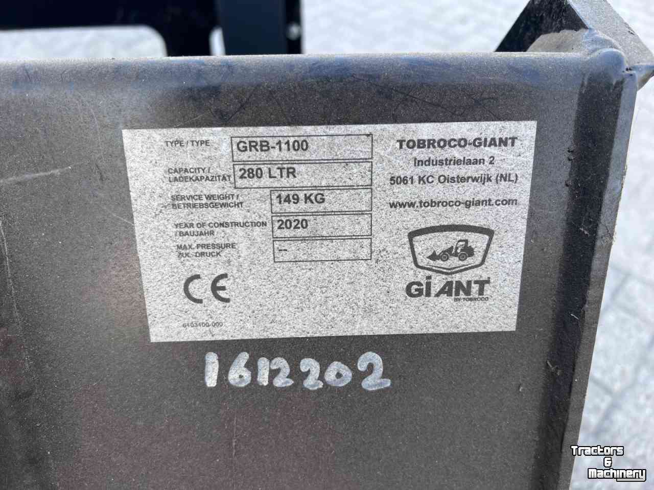 Palletvorken Giant Grondbak 110 en palletvorken