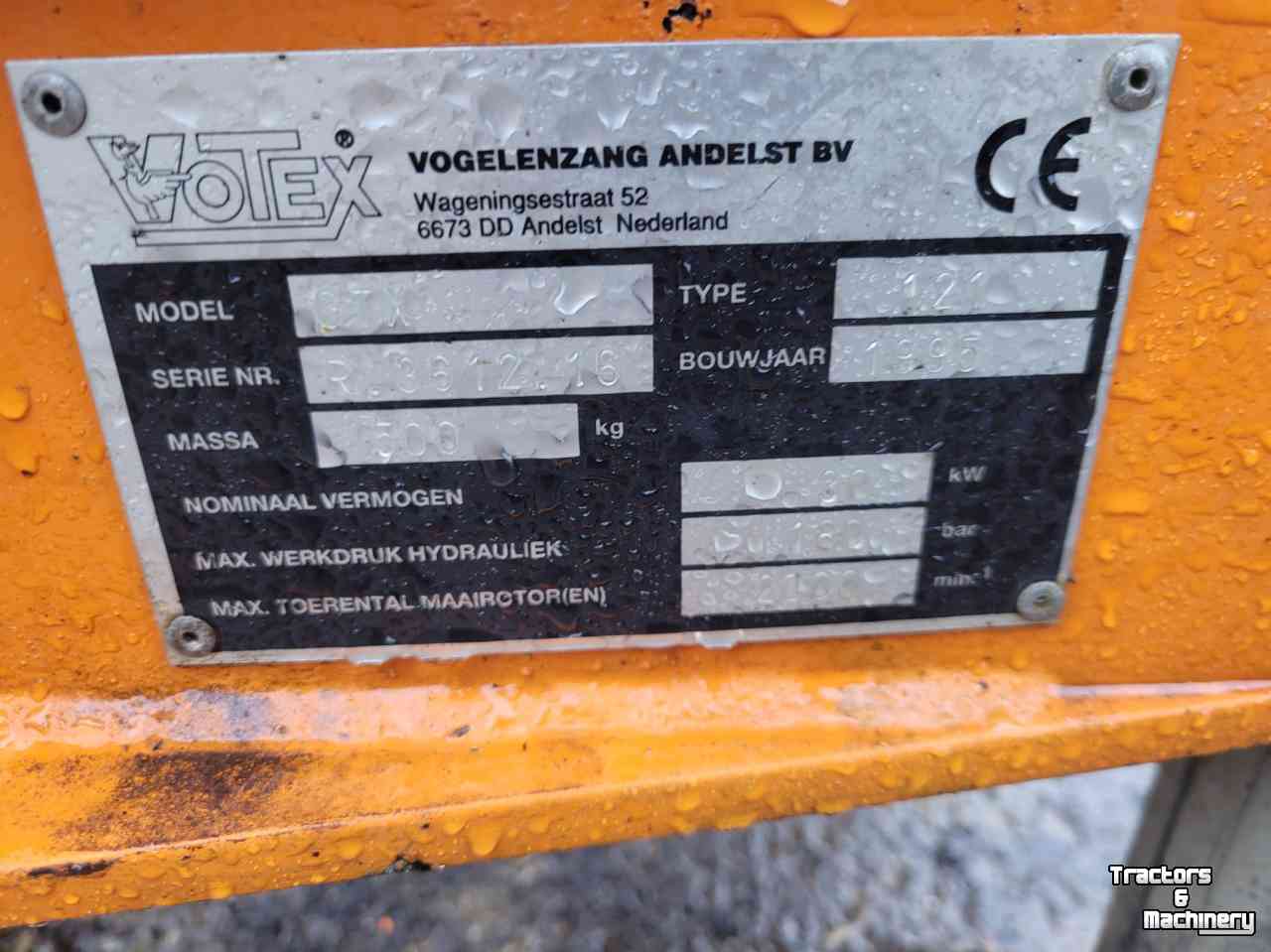 Klepelmaaier Votex klepelmaaier GTX121