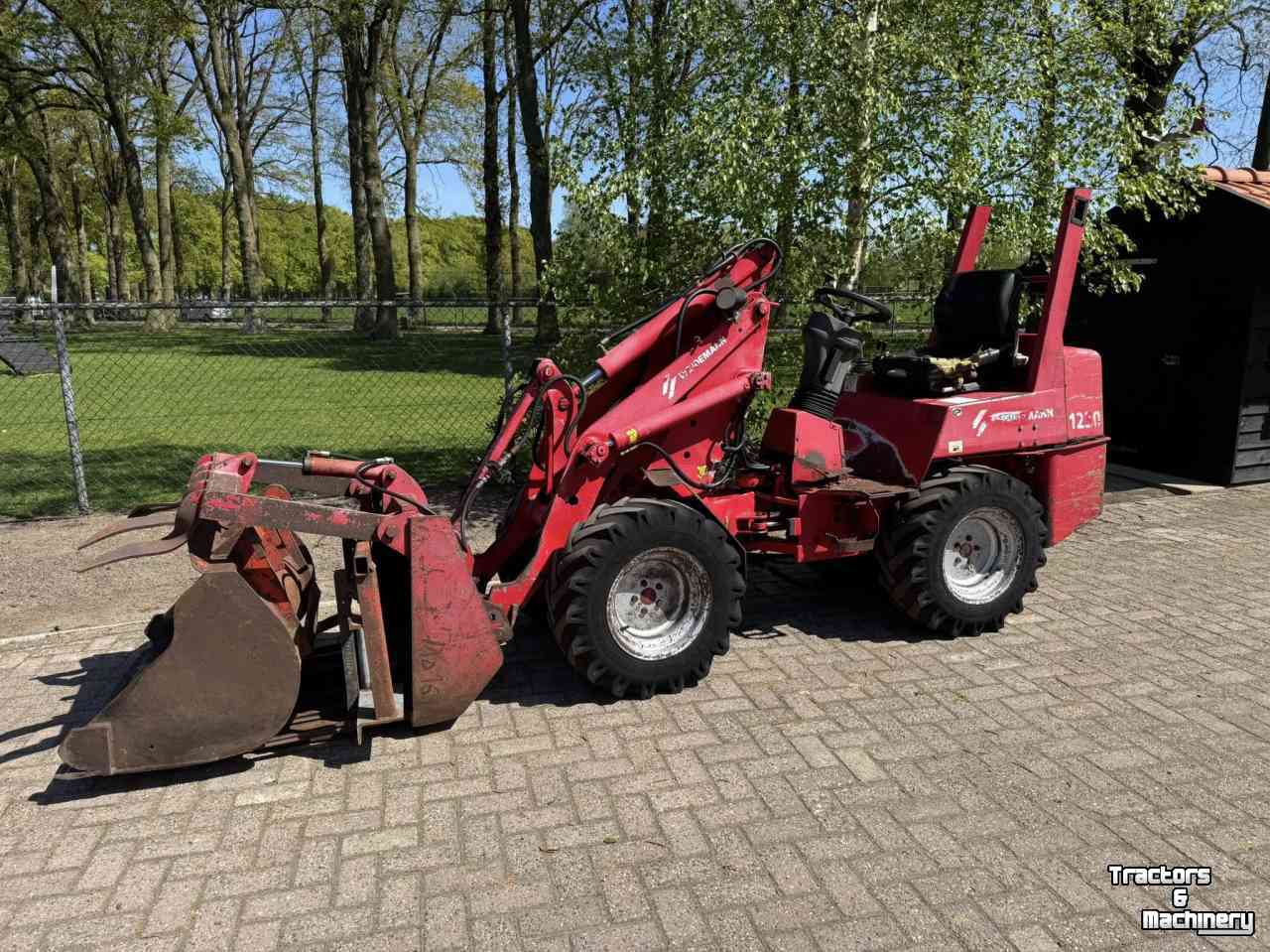 Shovel / Wiellader / Kniklader Weidemann 1230 shovel met vorken bak en mestklem