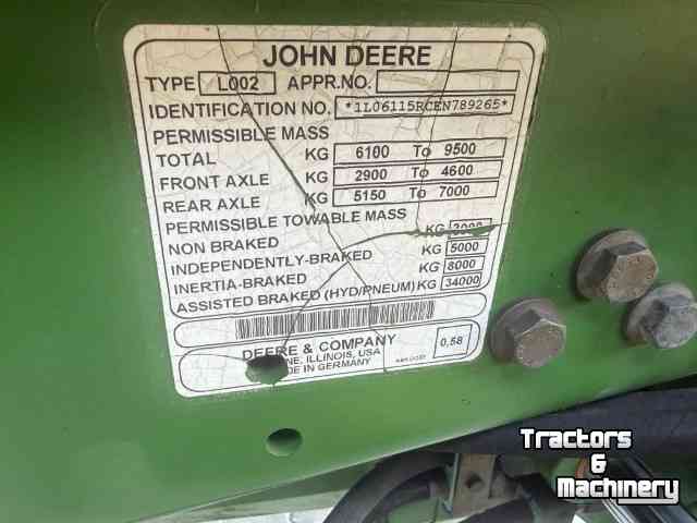 Tractor / Trekker John Deere 6115R Premium GPS