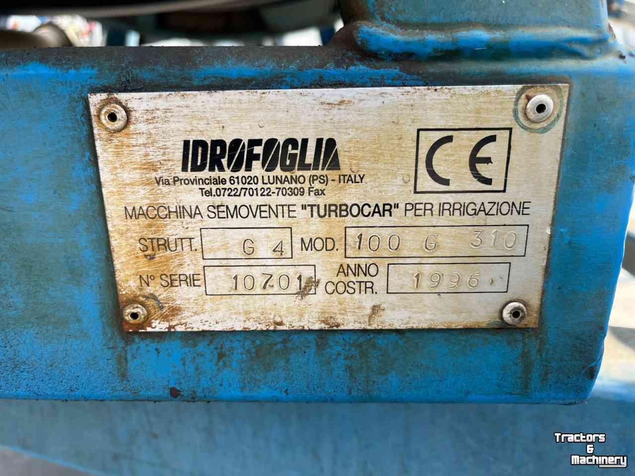 Beregeningshaspel Idrofoglia 100/310 beregenings haspel