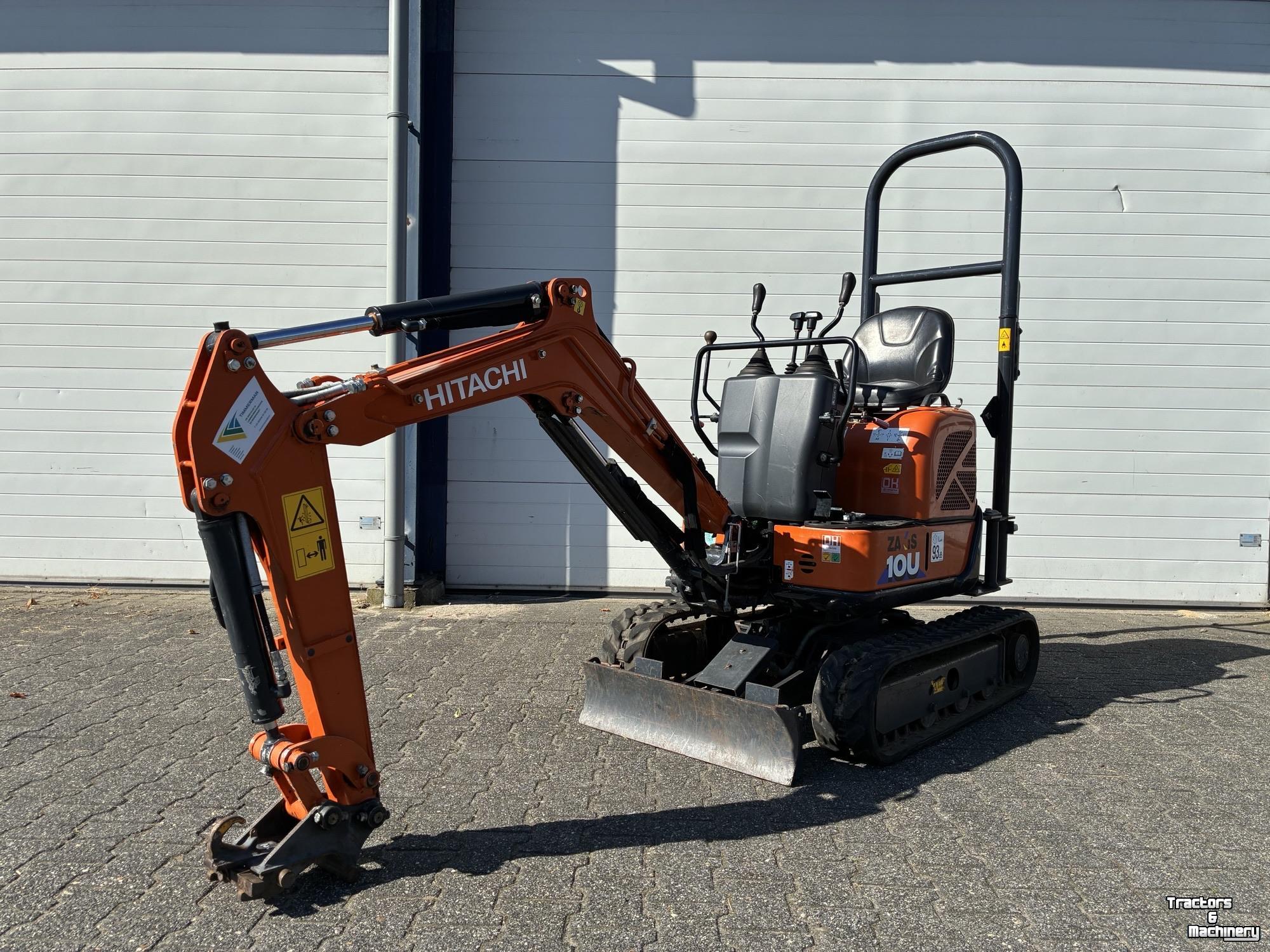 Bandenkraan / Graafmachine op wielen Hitachi 10U-6