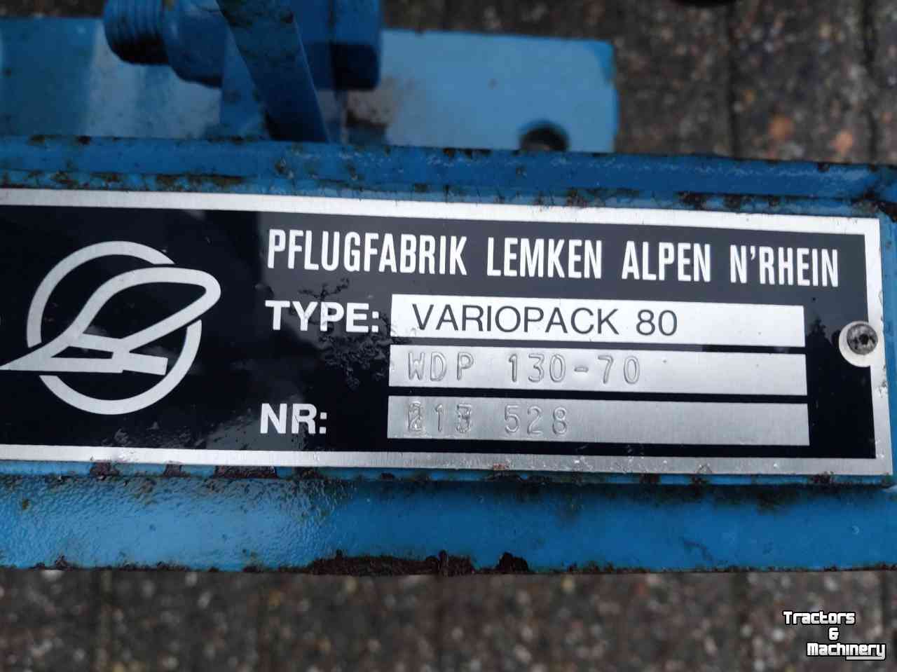 Vorenpakker Lemken Variopack 80 met 45 graden  ringen