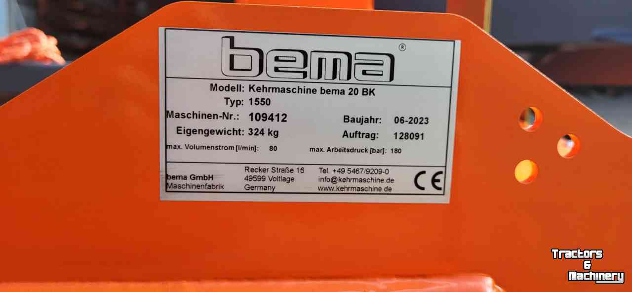 Veeg- en veeg/zuigmachines Bema Bema 20 Typ: 1550