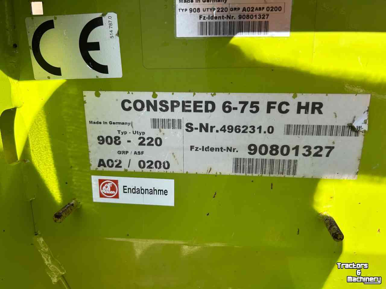 Maiskolvenplukker Claas Conspeed 6-75 FC HR