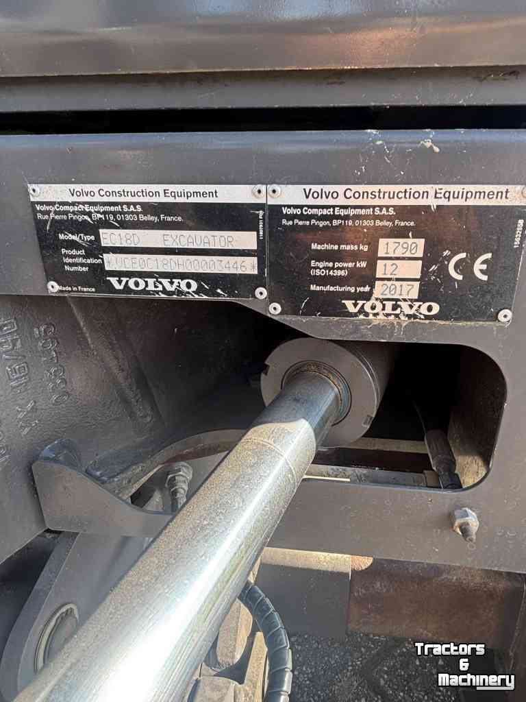 Mini-graver / Mini-graafmachine Volvo EC18D