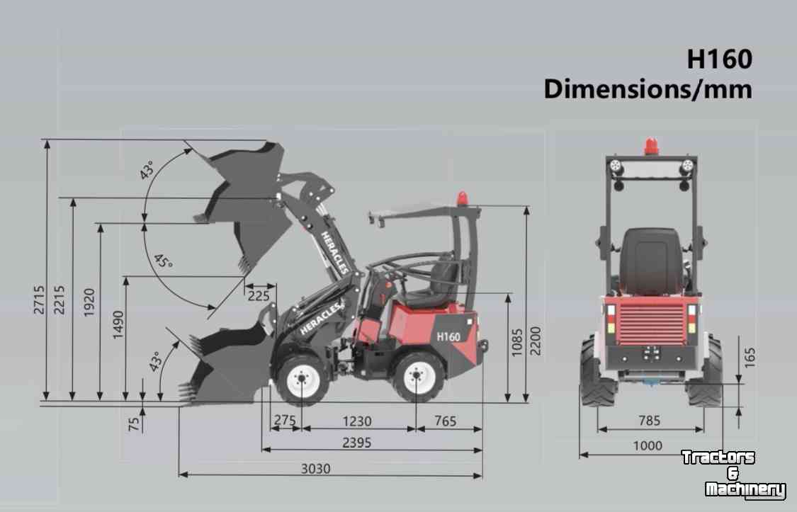 Shovel / Wiellader / Kniklader Heracles H160 Pro en Telescoop