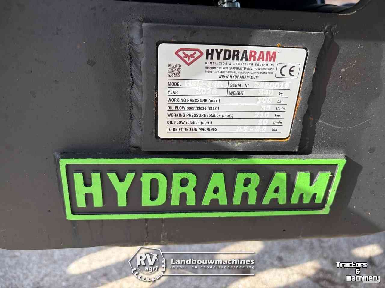 Sloopgrijper / Sorteergrijpers / Grijper  Hydraram HDG / HSG-34R Sloopsoorteerknijper CW10
