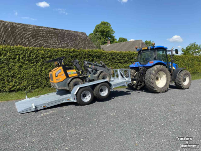Dieplader / Aanhanger Heuvelmans Transportwagen machinetransporter oprijwagen