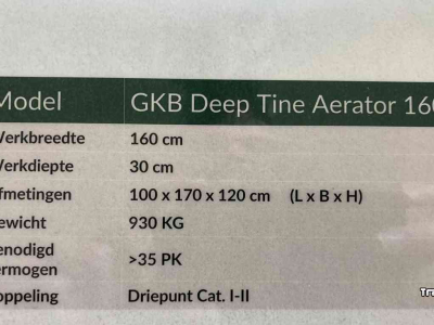 Graszodebeluchter GKB DTA 160 Deep Tine Aerator Beluchter