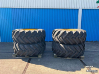 Wielen, Banden, Velgen & Afstandsringen Michelin 4x XMCL 480/80R26 JCB 12g.