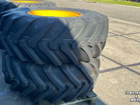Wielen, Banden, Velgen & Afstandsringen Michelin 4x XMCL 480/80R26 JCB 12g.