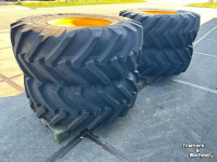 Wielen, Banden, Velgen & Afstandsringen Michelin 4x XMCL 480/80R26 JCB 12g.