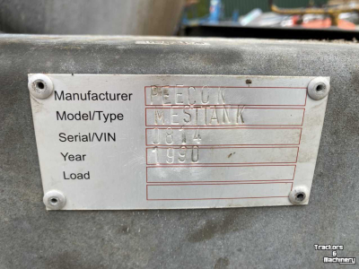 Mesttank Peecon Mesttank, mestverwerking.