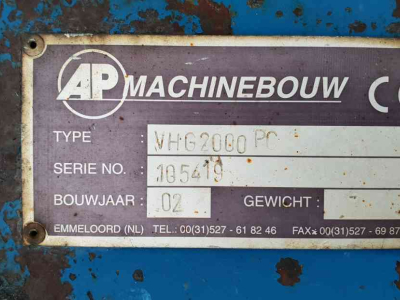 Veegmachine AP vhg 2000 pc veegmachine Terex-Schaeff-Yanmar