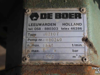 Mestpomp De Boer B210T dubbel 8 mestpomp verdringerpomp lobbenpomp
