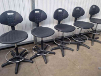Overige inschuurmachines en toebehoren  Werkstoel PU zitting en rugleuning (max. hoogte 75 cm)