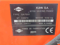 Rugger / Hark / Zwadhark Kuhn GA7501 dubbele cirkelhark wiersmachine mechanische werkbreedteverstelling