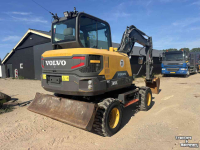 Bandenkraan / Graafmachine op wielen  Volvo ew60 mobiele kraan
