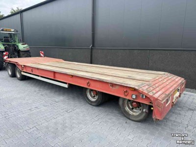 Dieplader / Aanhanger Burg 4-asser dieplader aanhanger met containerrail