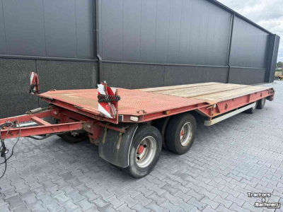 Dieplader / Aanhanger Burg 4-asser dieplader aanhanger met containerrail