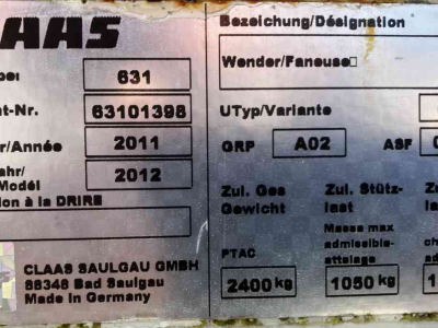 Schudder Claas volto 1320