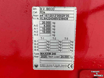 Kipper / Kiepwagen / Landbouwkipper Beco Maxxim 240