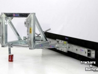 Rubberschuif Qmac Rabot caoutchouc pour étables avec montage JCB
