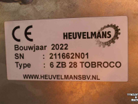 Zodebemester Heuvelmans Tobroco 6ZB28 schijfkouterbemester NIEUWE OVERJARIGE graslandbemester zodenbemester