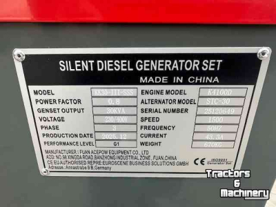 Aggregaat / Generator  kawakenki  30 kva