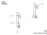 Overige bouwmachines, grondverzetmachines en toebehoren Qmac Aanlashaken voor AHLMANN voor type AZ 6 t/m AZ 85