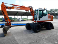 Bandenkraan / Graafmachine op wielen Atlas Mobiel 1304
