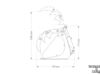 Pelikaanbak / Pelikaangrijper Qmac PELIKAANBAK 130 CM COMPACT