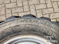 Wielen, Banden, Velgen & Afstandsringen Weidemann BKT + Trelleborg 27x8.50-15 Banden