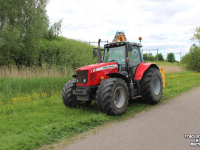 Tractor / Trekker Massey Ferguson 6480 met Herder Grenadier MBK518LS maaiarm