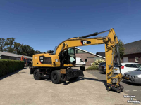 Bandenkraan / Graafmachine op wielen Caterpillar M318F schuifblad en stempels
