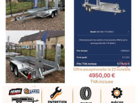 Auto-aanhangwagen t/m 3500 Kg Saris machine transporter