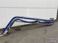 Transportband  Franz Nahrungsmittelmaschinen elevator  Stijle opvoerband met schakelband  30 cm breed