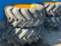 Wielen, Banden, Velgen & Afstandsringen Michelin Set 500/70-24  JCB 10-gaats 90%
